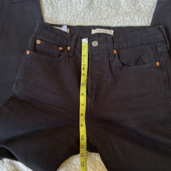 Levi’s Straight Leg Black High Waist Jeans - Picture 10 of 11